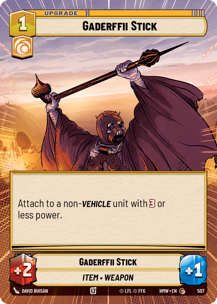 Gaderffii Stick HMW-507 Hyperspace Star Wars Unlimited card