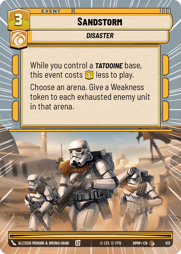 Sandstorm HMW-512 Hyperspace Star Wars Unlimited card