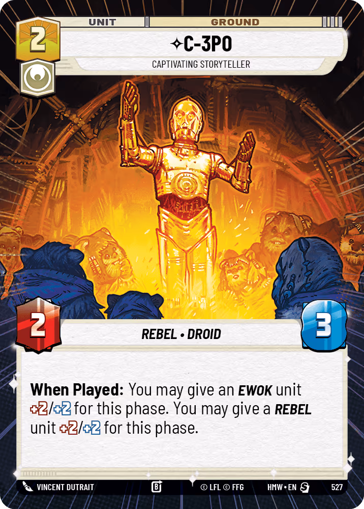 C-3P0 - Captivating Storyteller HMW-527 Hyperspace Star Wars Unlimited card