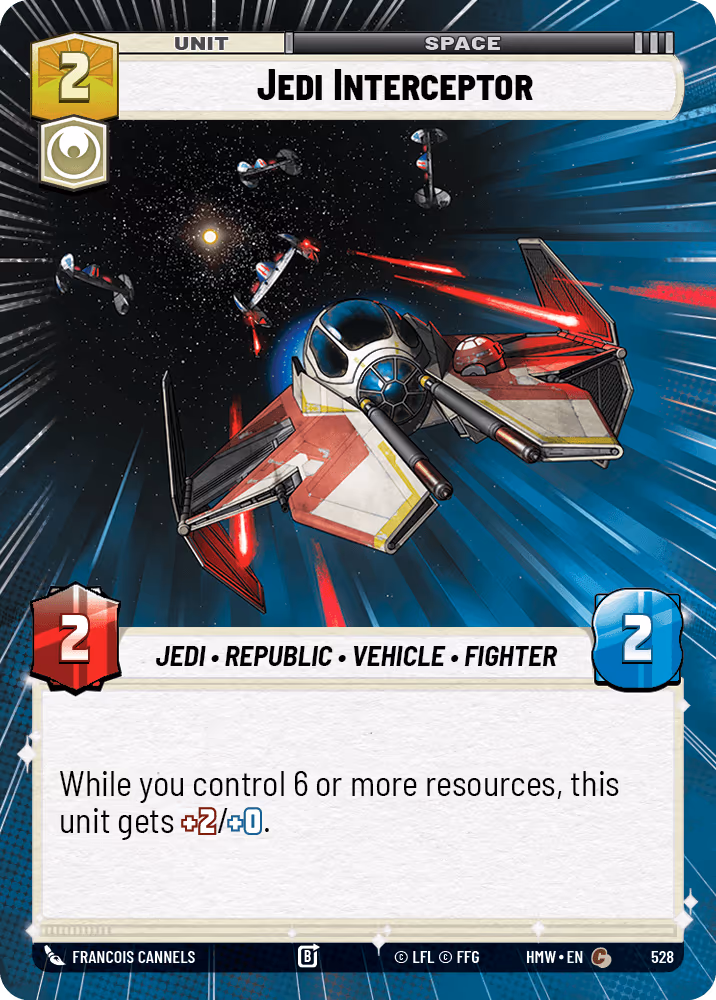 Jedi Interceptor HMW-528 Hyperspace Star Wars Unlimited card