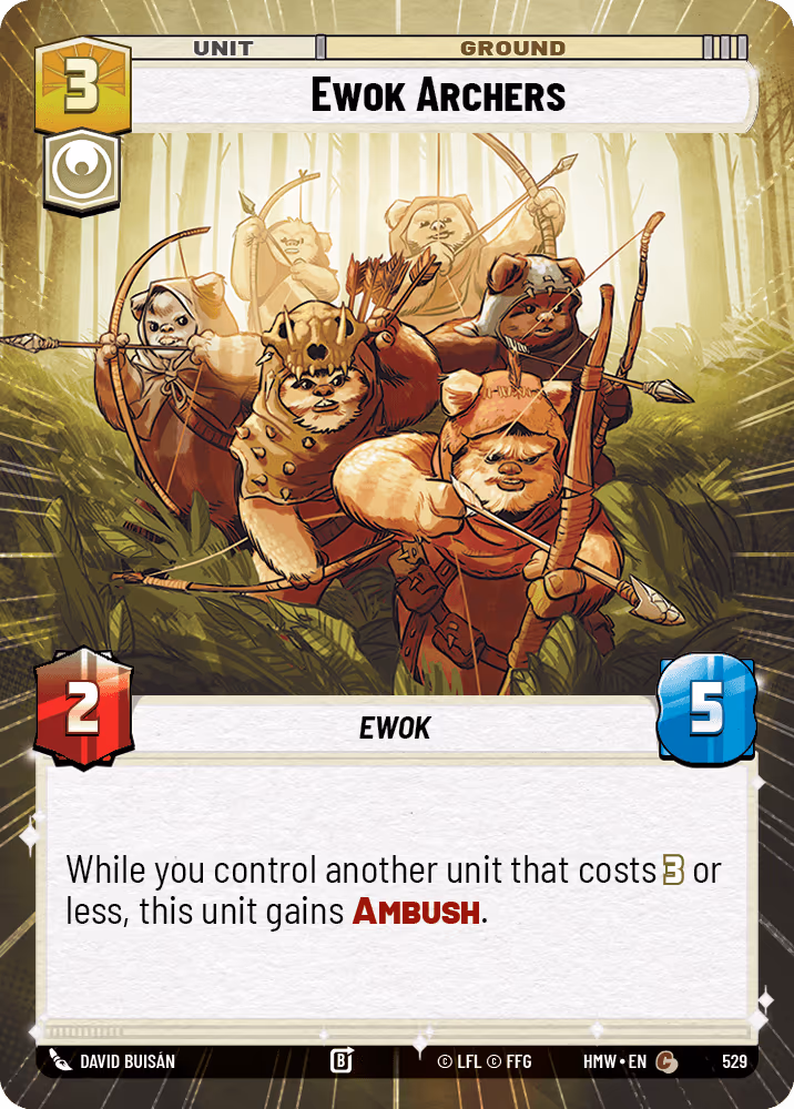 Ewok Archers HMW-529 Hyperspace Star Wars Unlimited card
