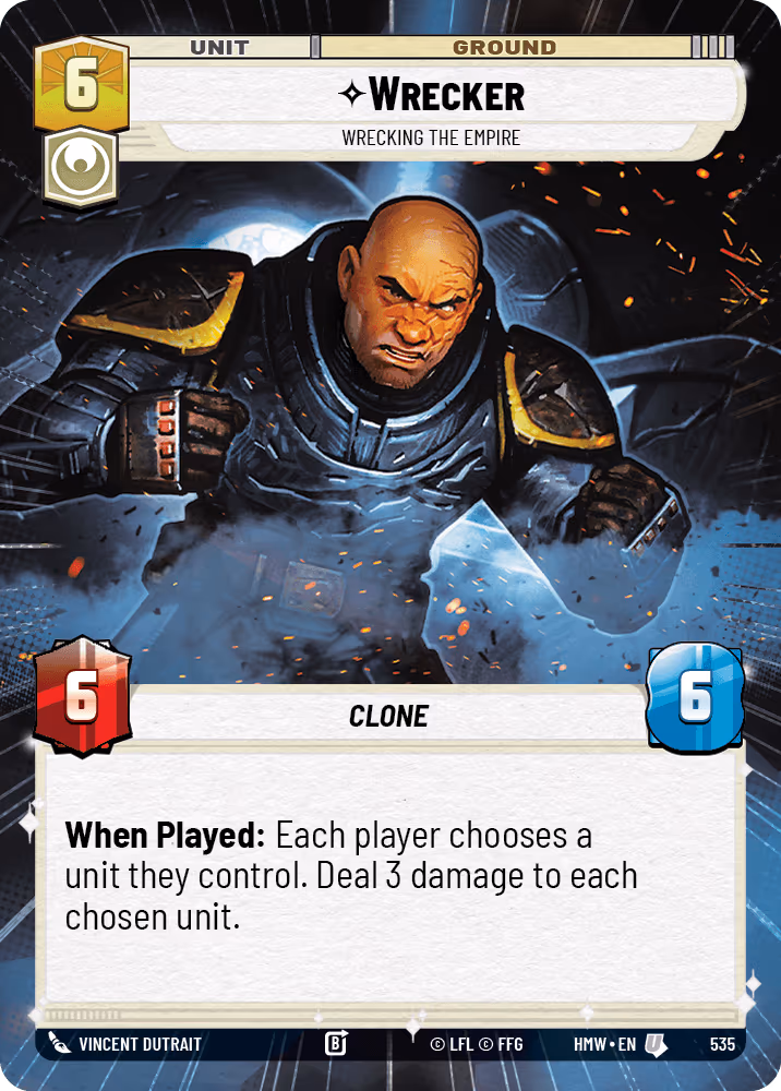 Wrecker - Wrecking the Empire HMW-535 Hyperspace Star Wars Unlimited card