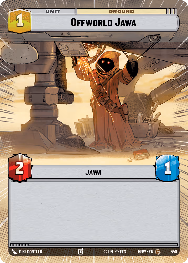 Offworld Jawa HMW-540 Hyperspace Star Wars Unlimited card