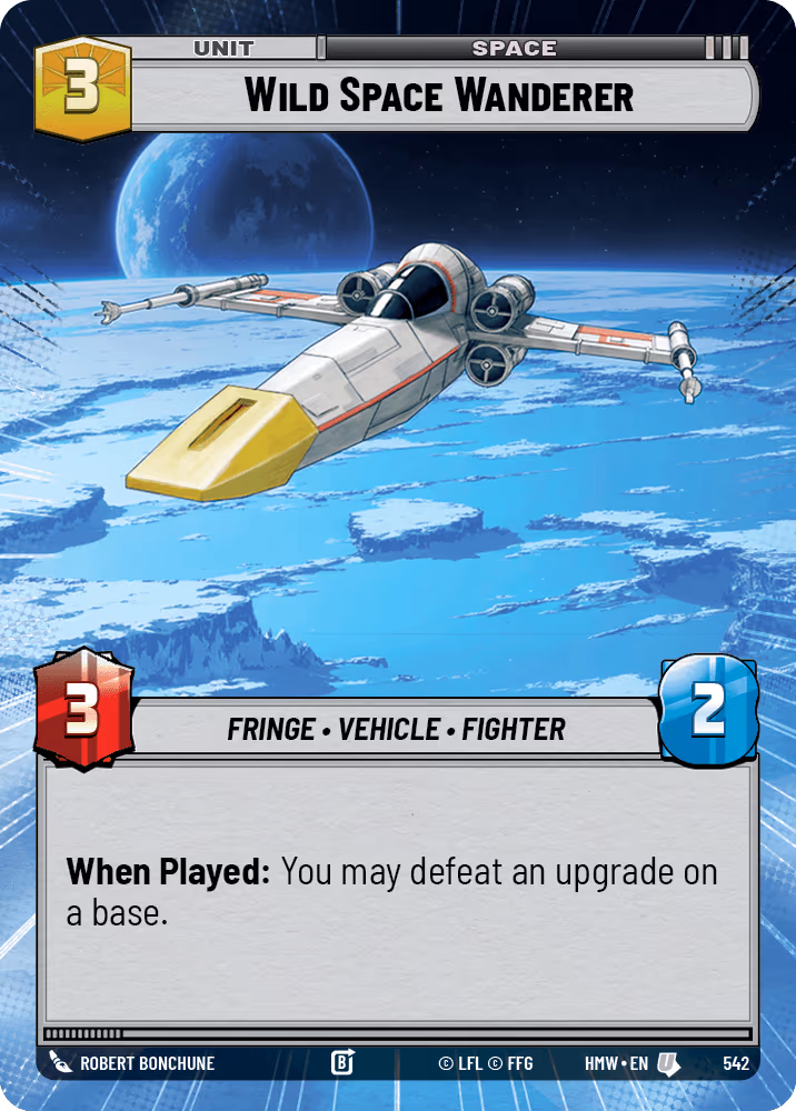 Wild Space Wanderer HMW-542 Hyperspace Star Wars Unlimited card