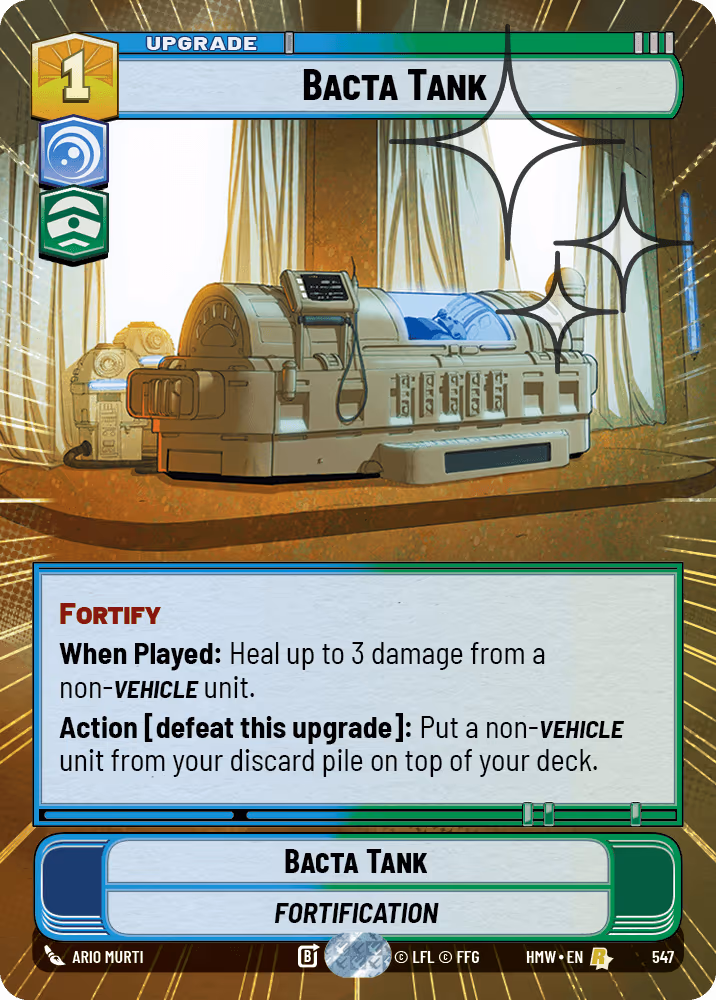 Bacta Tank HMW-547 Hyperspace Foil Star Wars Unlimited card