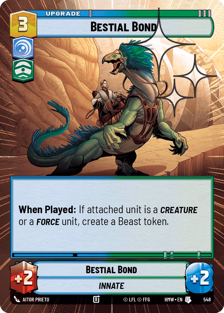 Bestial Bond HMW-548 Hyperspace Foil Star Wars Unlimited card