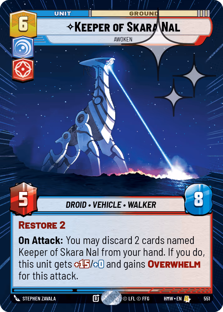 Keeper of Skara Nal - Awoken HMW-551 Hyperspace Foil Star Wars Unlimited card