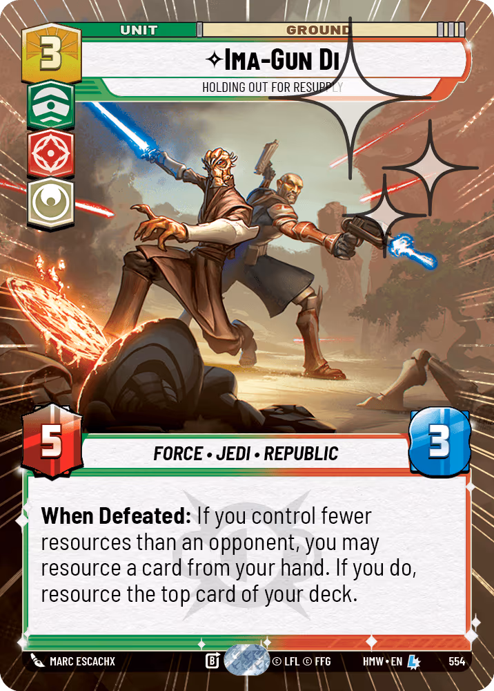 Ima-Gun Di - Holding out for Resupply HMW-554 Hyperspace Foil Star Wars Unlimited card