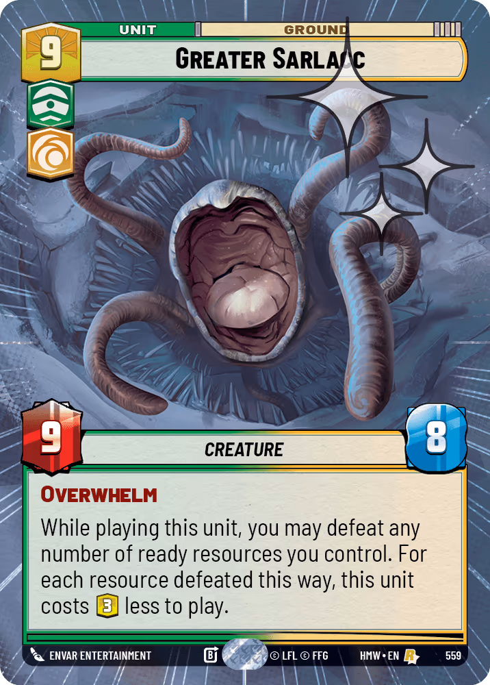Greater Sarlacc HMW-559 Hyperspace Foil Star Wars Unlimited card