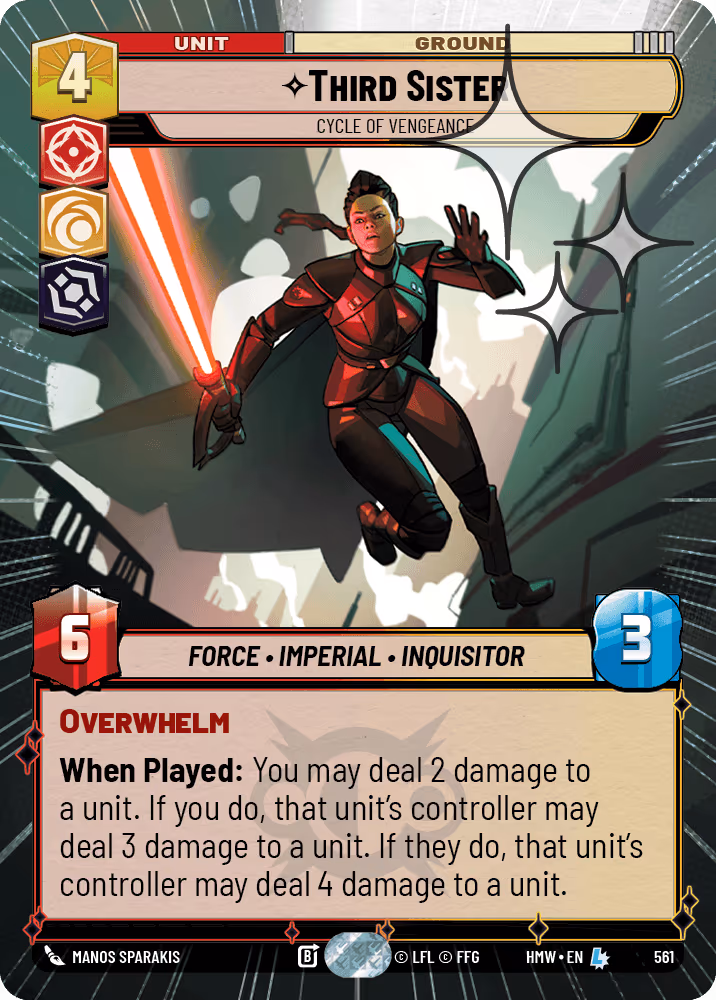 Third Sister - Cycle of Vengeance HMW-561 Hyperspace Foil Star Wars Unlimited card