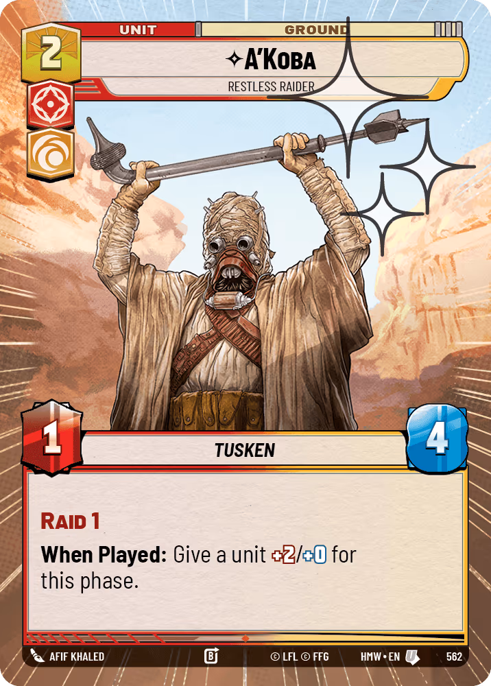 A'Koba - Restless Raider HMW-562 Hyperspace Foil Star Wars Unlimited card