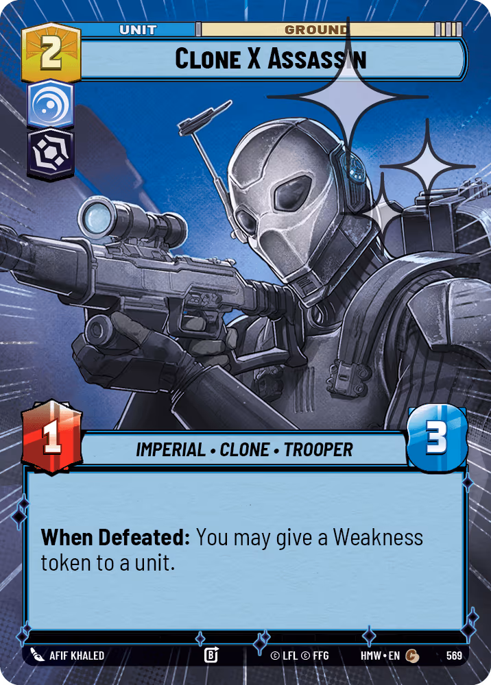 Clone X Assassin HMW-569 Hyperspace Foil Star Wars Unlimited card