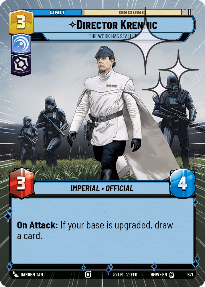 Director Krennic - The Work has Stalled HMW-571 Hyperspace Foil Star Wars Unlimited card