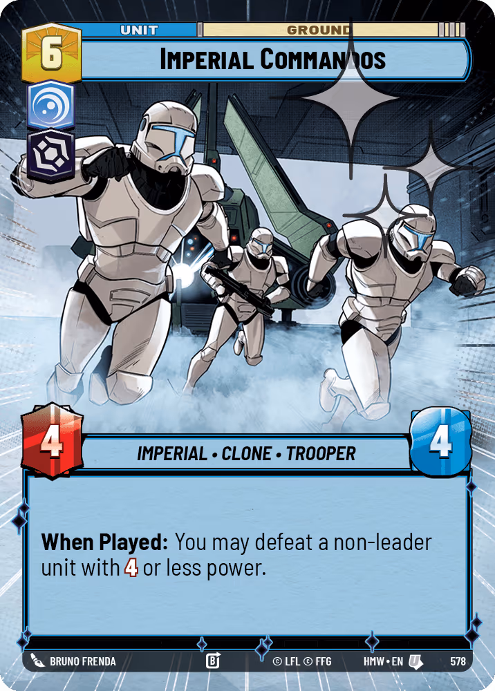 Imperial Commandos HMW-578 Hyperspace Foil Star Wars Unlimited card