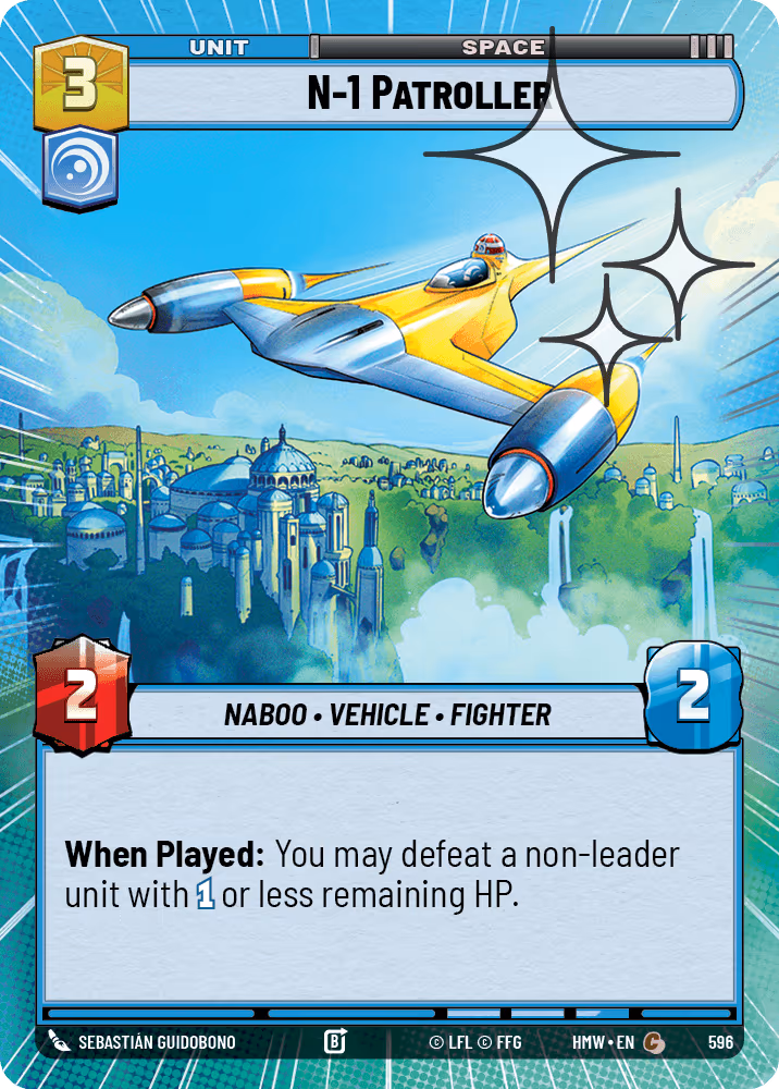 N-1 Patroller HMW-596 Hyperspace Foil Star Wars Unlimited card