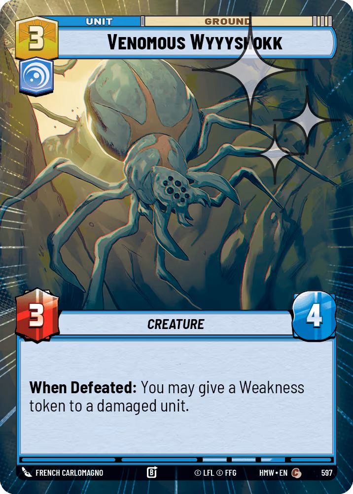 Venomous Wyyyshokk HMW-597 Hyperspace Foil Star Wars Unlimited card