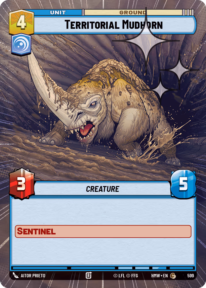 Territorial Mudhorn HMW-599 Hyperspace Foil Star Wars Unlimited card