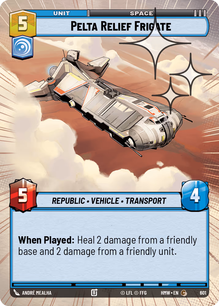 Pelta Relief Frigate HMW-601 Hyperspace Foil Star Wars Unlimited card