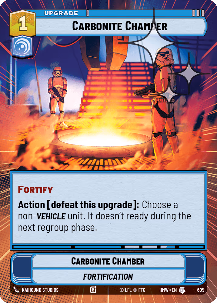 Carbonite Chamber HMW-605 Hyperspace Foil Star Wars Unlimited card