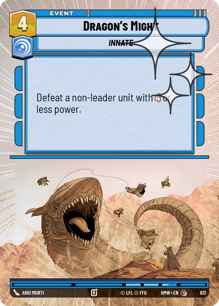 Dragon's Might HMW-612 Hyperspace Foil Star Wars Unlimited card