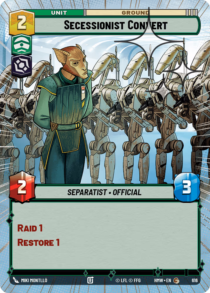 Secessionist Convert HMW-616 Hyperspace Foil Star Wars Unlimited card