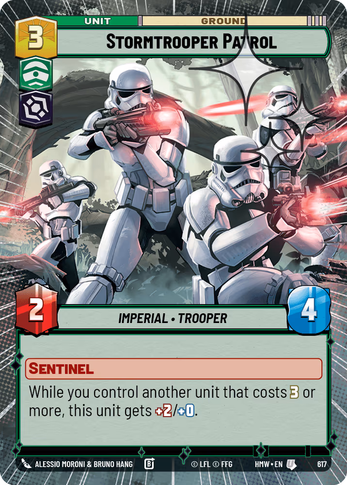 Stormtrooper Patrol HMW-617 Hyperspace Foil Star Wars Unlimited card
