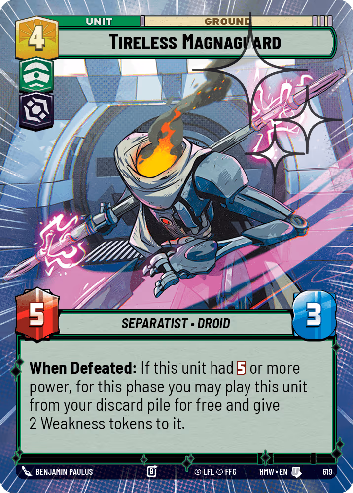 Tireless Magnaguard HMW-619 Hyperspace Foil Star Wars Unlimited card