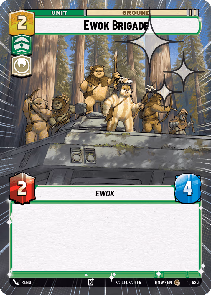 Ewok Brigade HMW-626 Hyperspace Foil Star Wars Unlimited card