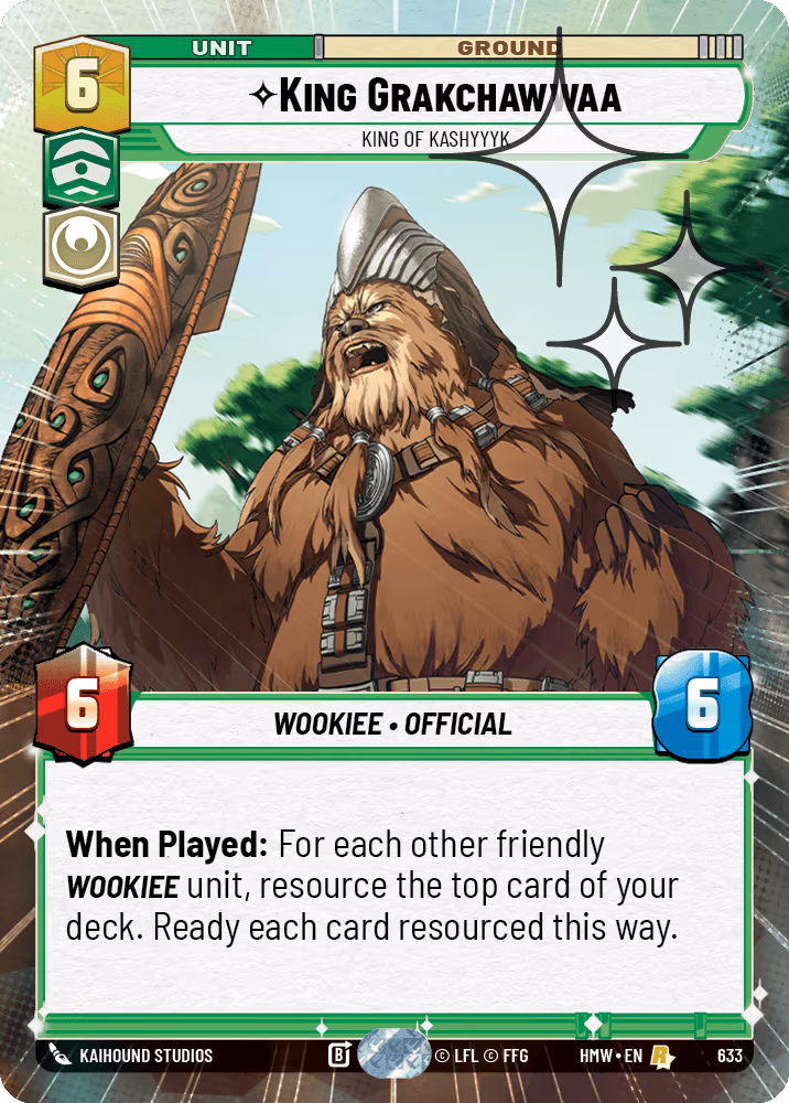 King Grakchawwaa - King of Kashyyyk HMW-633 Hyperspace Foil Star Wars Unlimited card