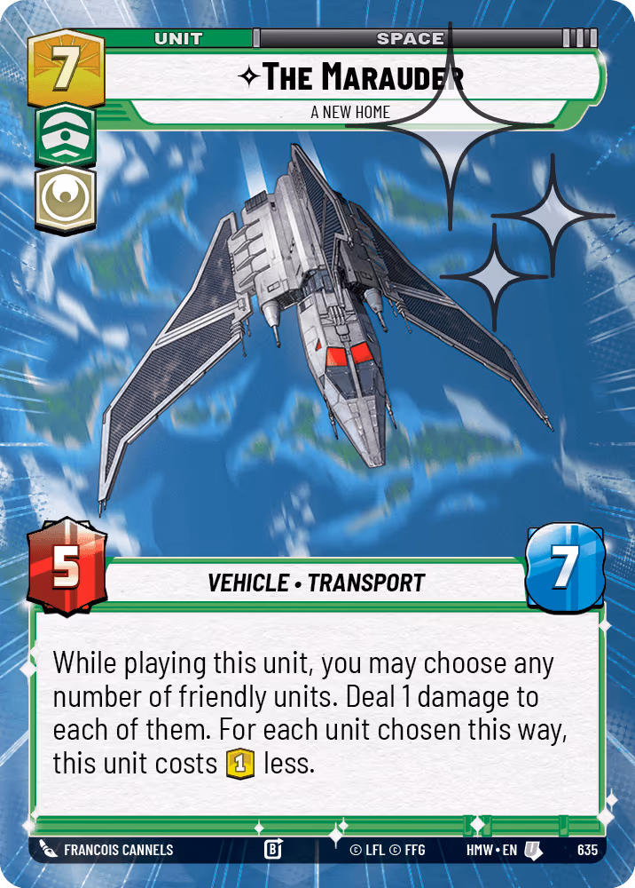 The Marauder - A New Home HMW-635 Hyperspace Foil Star Wars Unlimited card