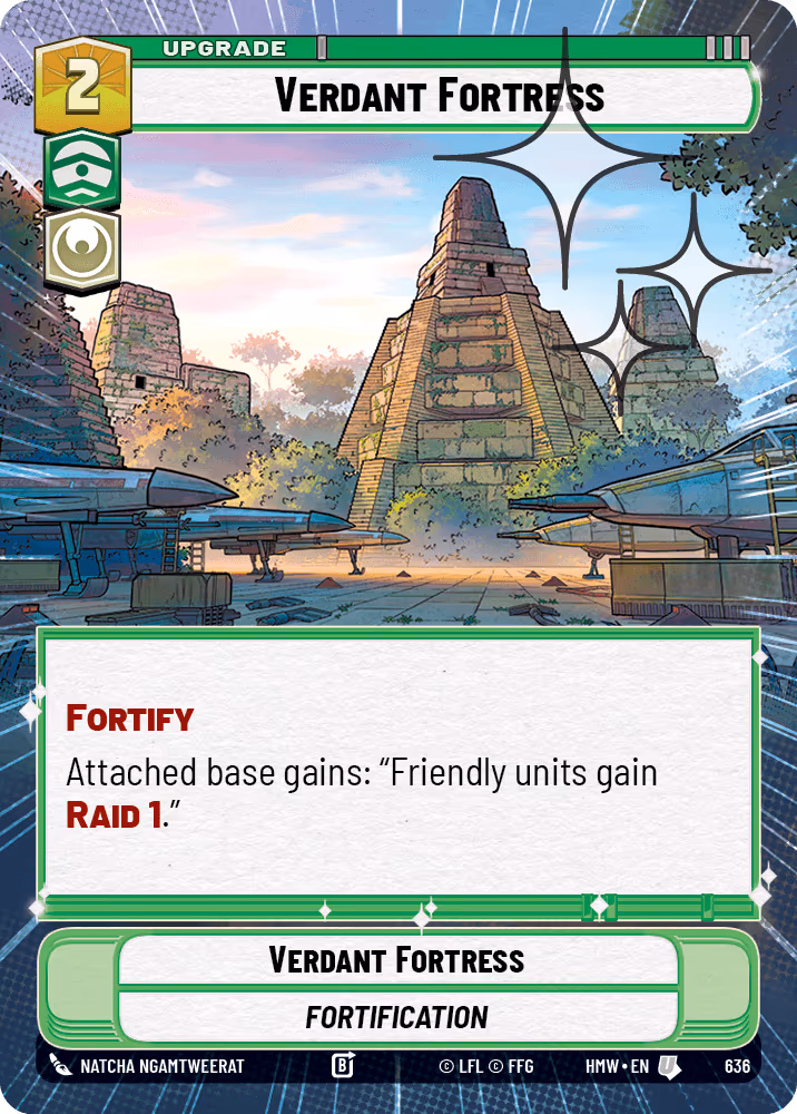 Verdant Fortress HMW-636 Hyperspace Foil Star Wars Unlimited card