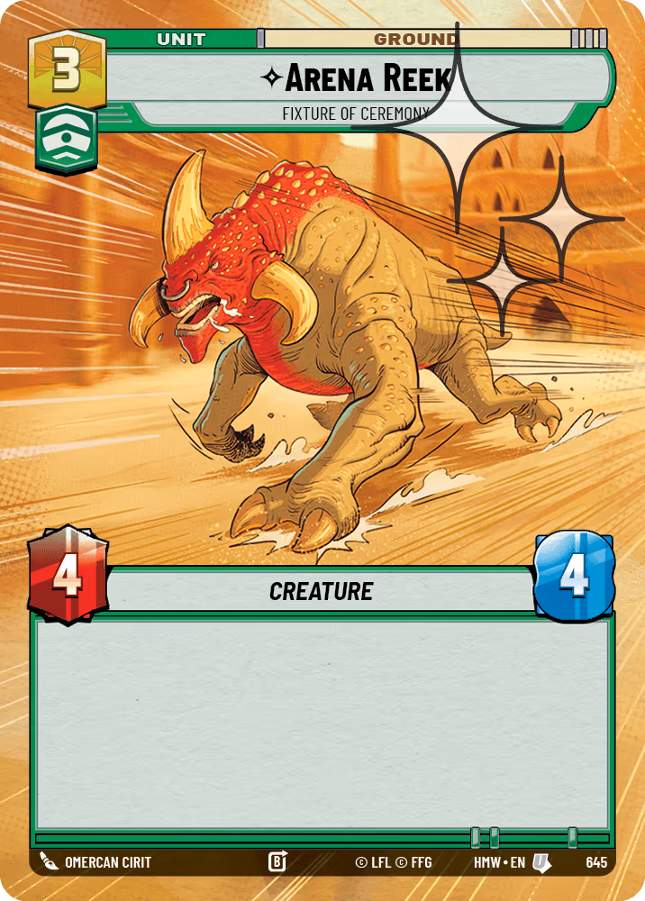 Arena Reek - Fixture of Ceremony HMW-645 Hyperspace Foil Star Wars Unlimited card