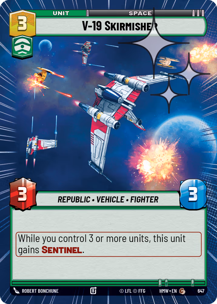 V-19 Skirmisher HMW-647 Hyperspace Foil Star Wars Unlimited card