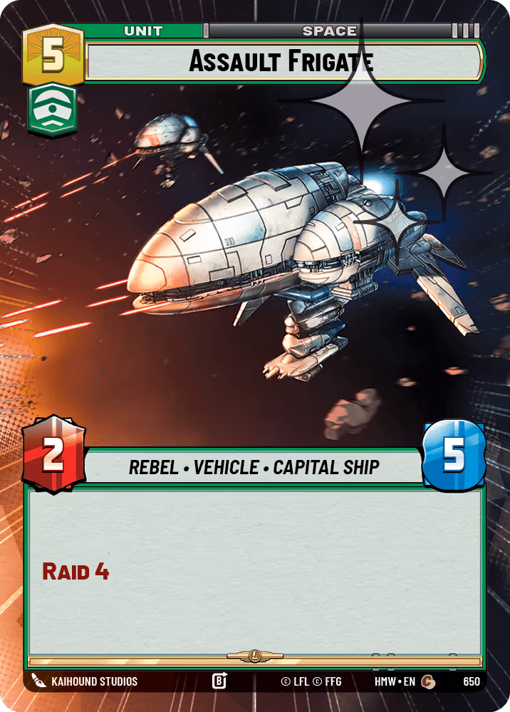 Assault Frigate HMW-650 Hyperspace Foil Star Wars Unlimited card