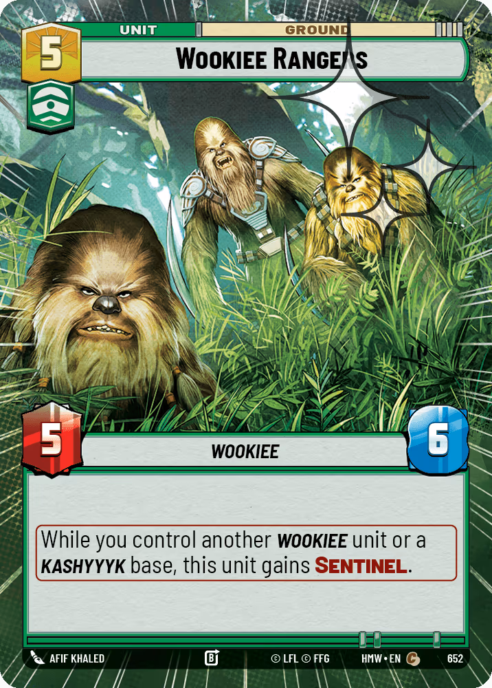 Wookiee Rangers HMW-652 Hyperspace Foil Star Wars Unlimited card