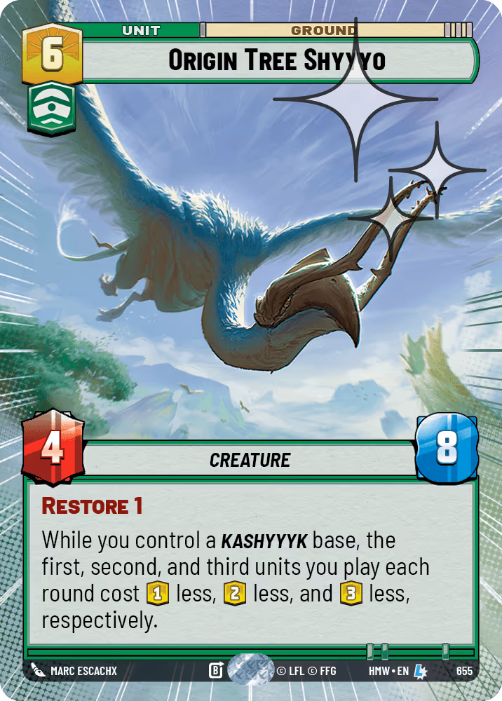 Origin Tree Shyyyo HMW-655 Hyperspace Foil Star Wars Unlimited card