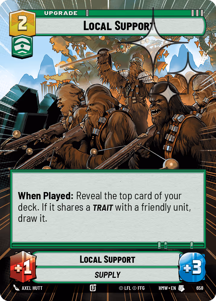 Local Support HMW-658 Hyperspace Foil Star Wars Unlimited card