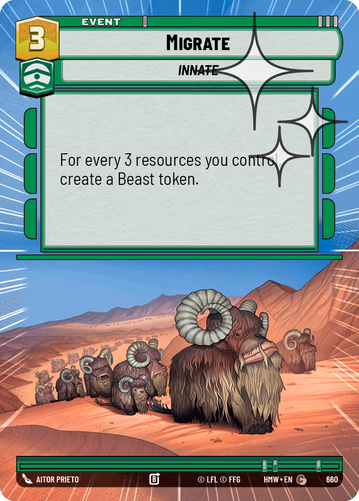 Migrate HMW-660 Hyperspace Foil Star Wars Unlimited card