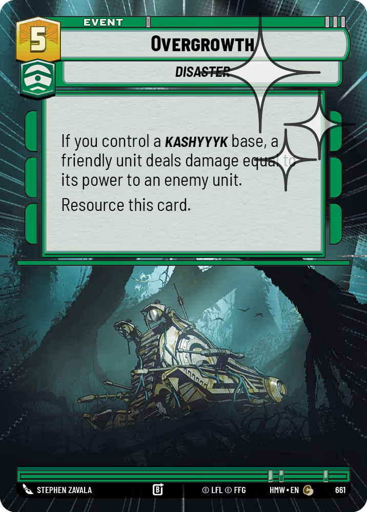 Overgrowth HMW-661 Hyperspace Foil Star Wars Unlimited card