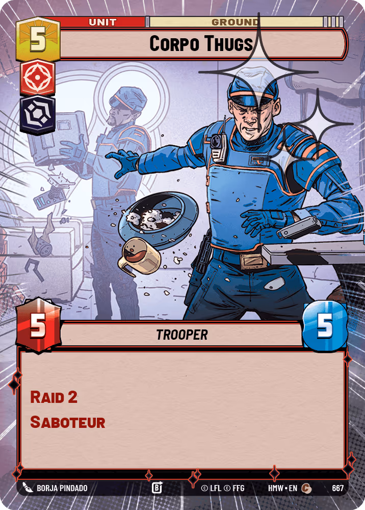 Corpo Thugs HMW-667 Hyperspace Foil Star Wars Unlimited card