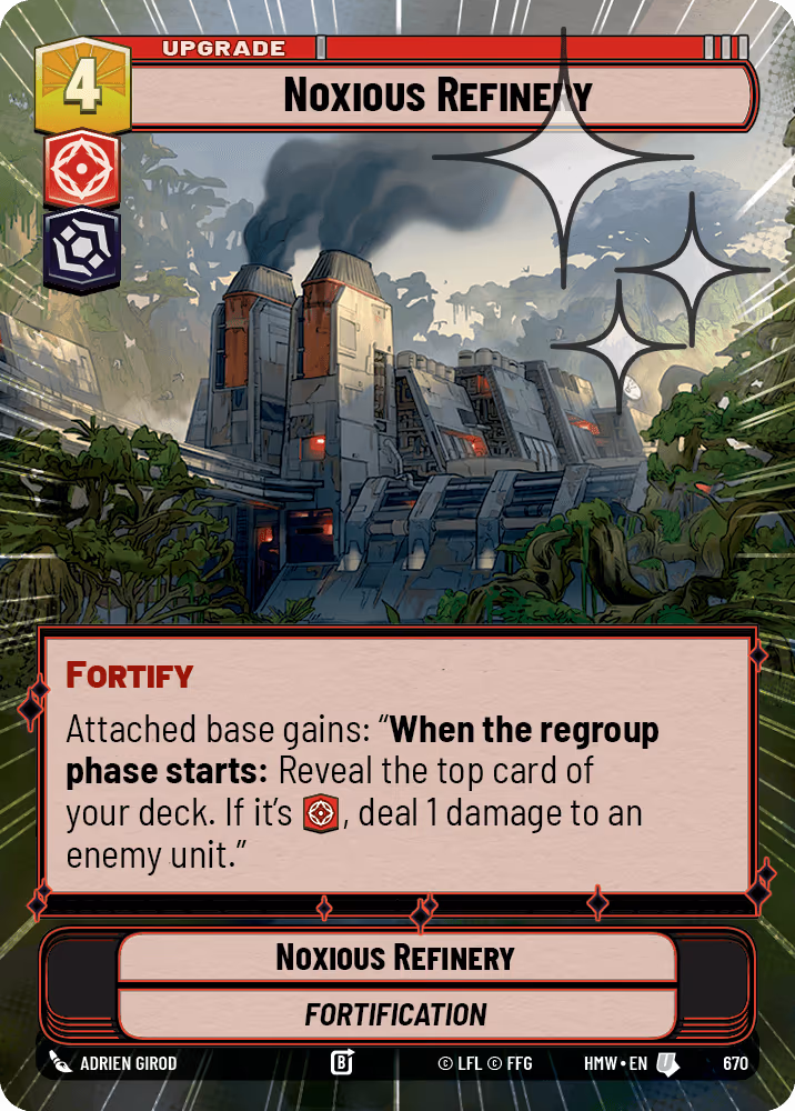 Noxious Refinery HMW-670 Hyperspace Foil Star Wars Unlimited card