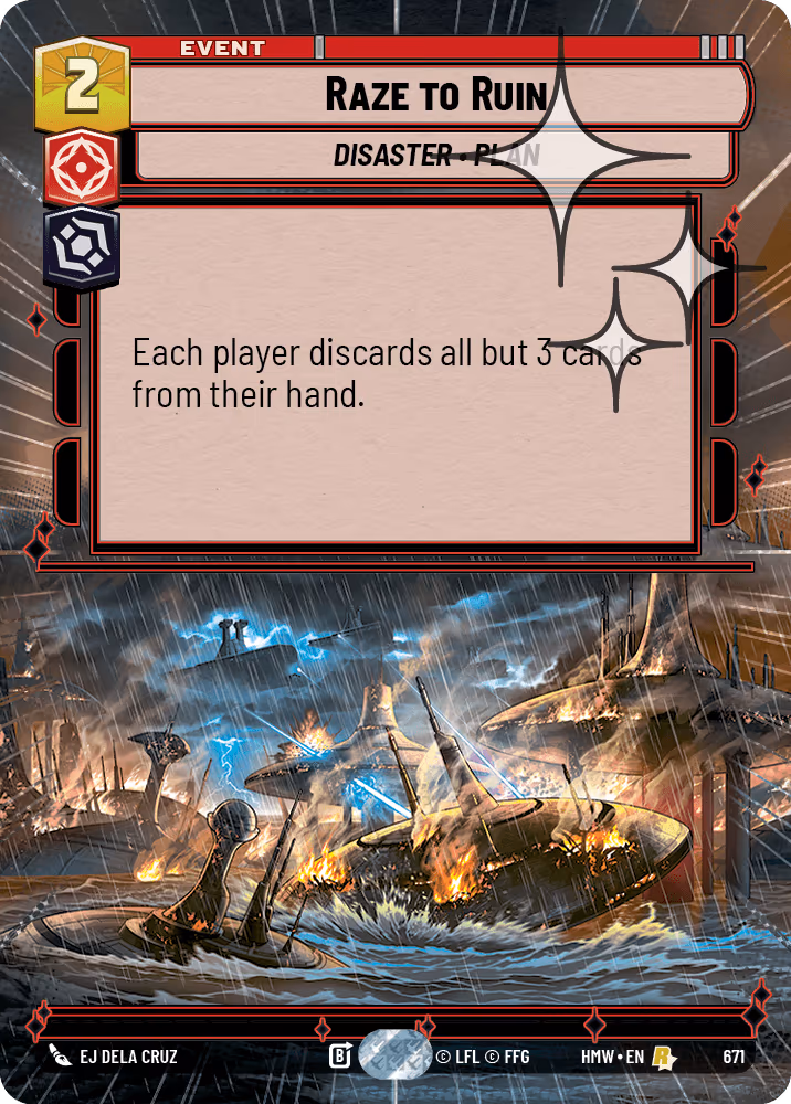 Raze to Ruin HMW-671 Hyperspace Foil Star Wars Unlimited card