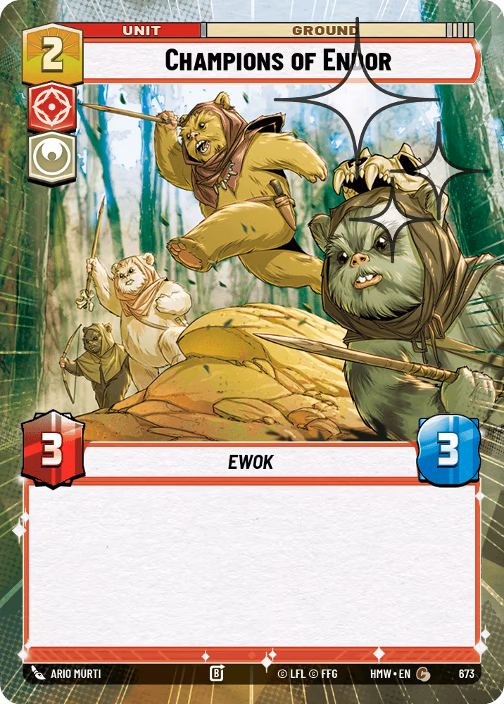 Champions of Endor HMW-673 Hyperspace Foil Star Wars Unlimited card