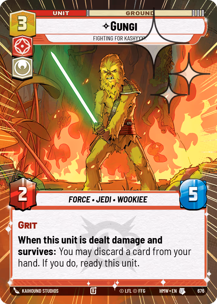 Gungi - Fighting for Kashyyyk HMW-676 Hyperspace Foil Star Wars Unlimited card