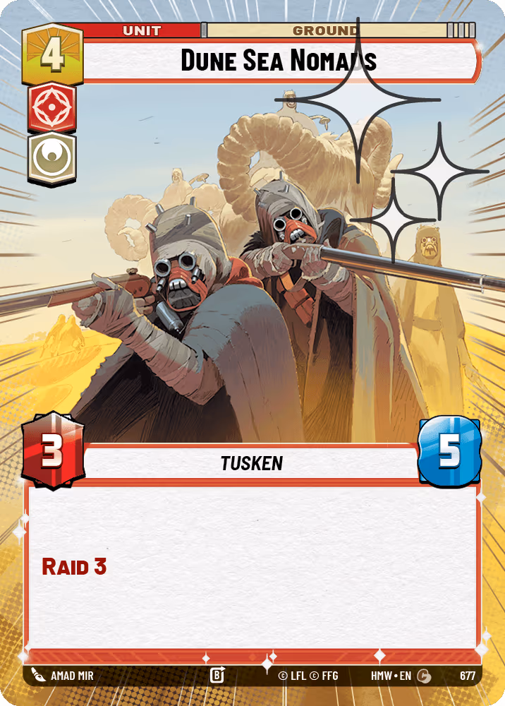 Dune Sea Nomads HMW-677 Hyperspace Foil Star Wars Unlimited card