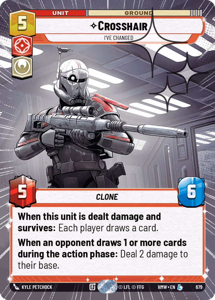 Crosshair - I've Changed HMW-679 Hyperspace Foil Star Wars Unlimited card