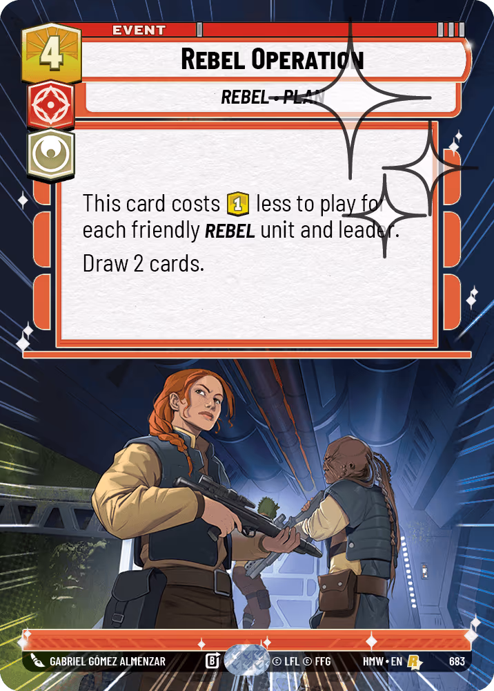 Rebel Operation HMW-683 Hyperspace Foil Star Wars Unlimited card