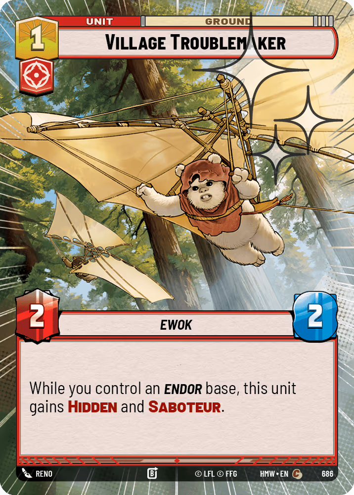 Village Troublemaker HMW-686 Hyperspace Foil Star Wars Unlimited card
