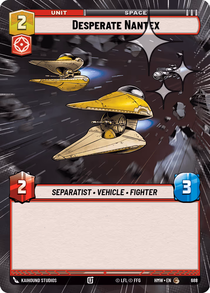 Desperate Nantex HMW-688 Hyperspace Foil Star Wars Unlimited card