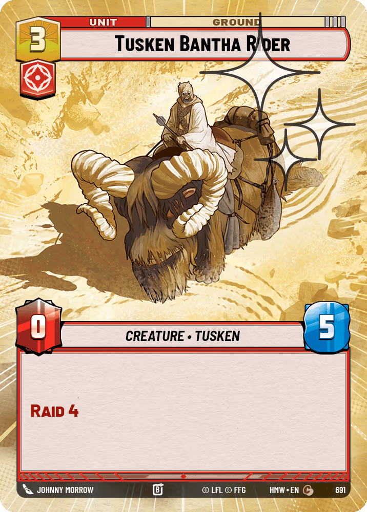 Tusken Bantha Rider HMW-691 Hyperspace Foil Star Wars Unlimited card